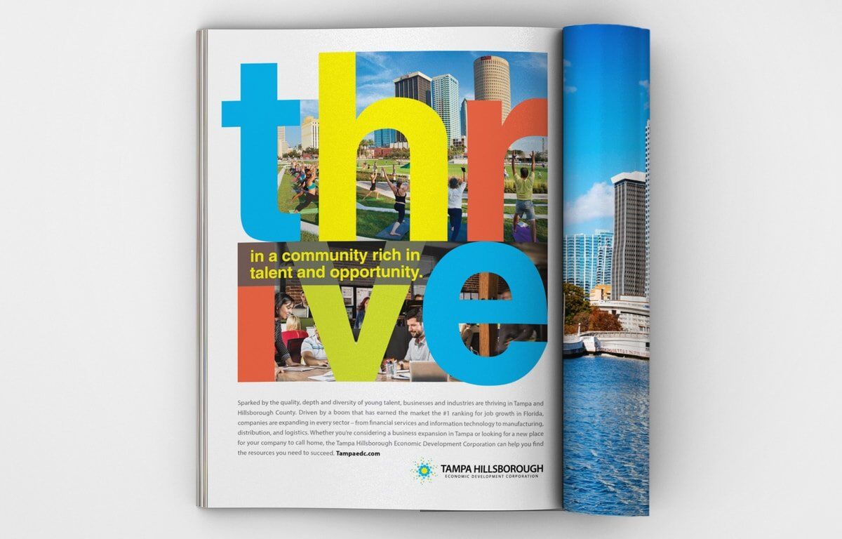 Tampa Bay Economic Development Council Thrive Magazine Advertisment
